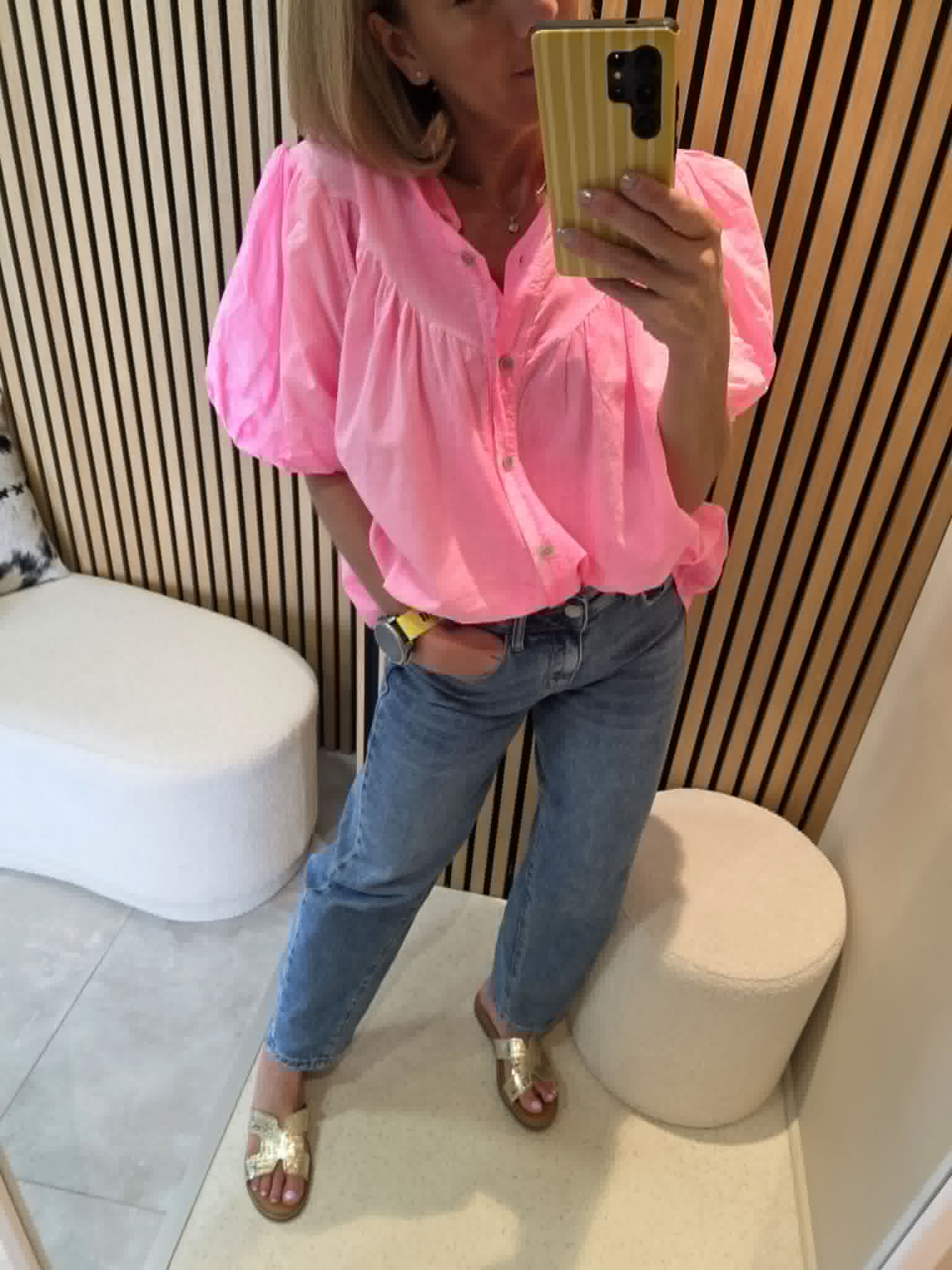 Chemisier bouffant - Rose – Image 3