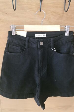 Short en jeans - Noir