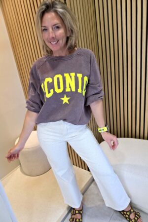 Sweat Iconic - Marron/Jaune