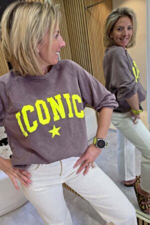Sweat Iconic - Marron/Jaune