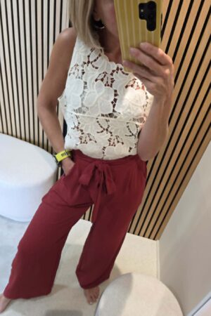 Pantalon fluide - Terracotta