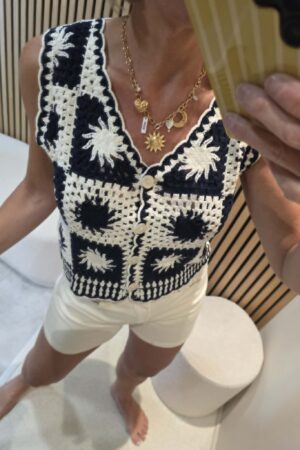 Short en jeans - Écru