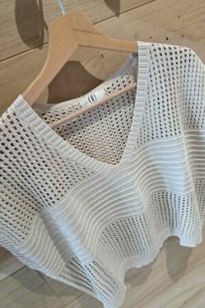 Blouse crochet Rodriga - Beige