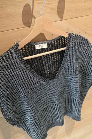 Blouse crochet Rodriga - Anthracite