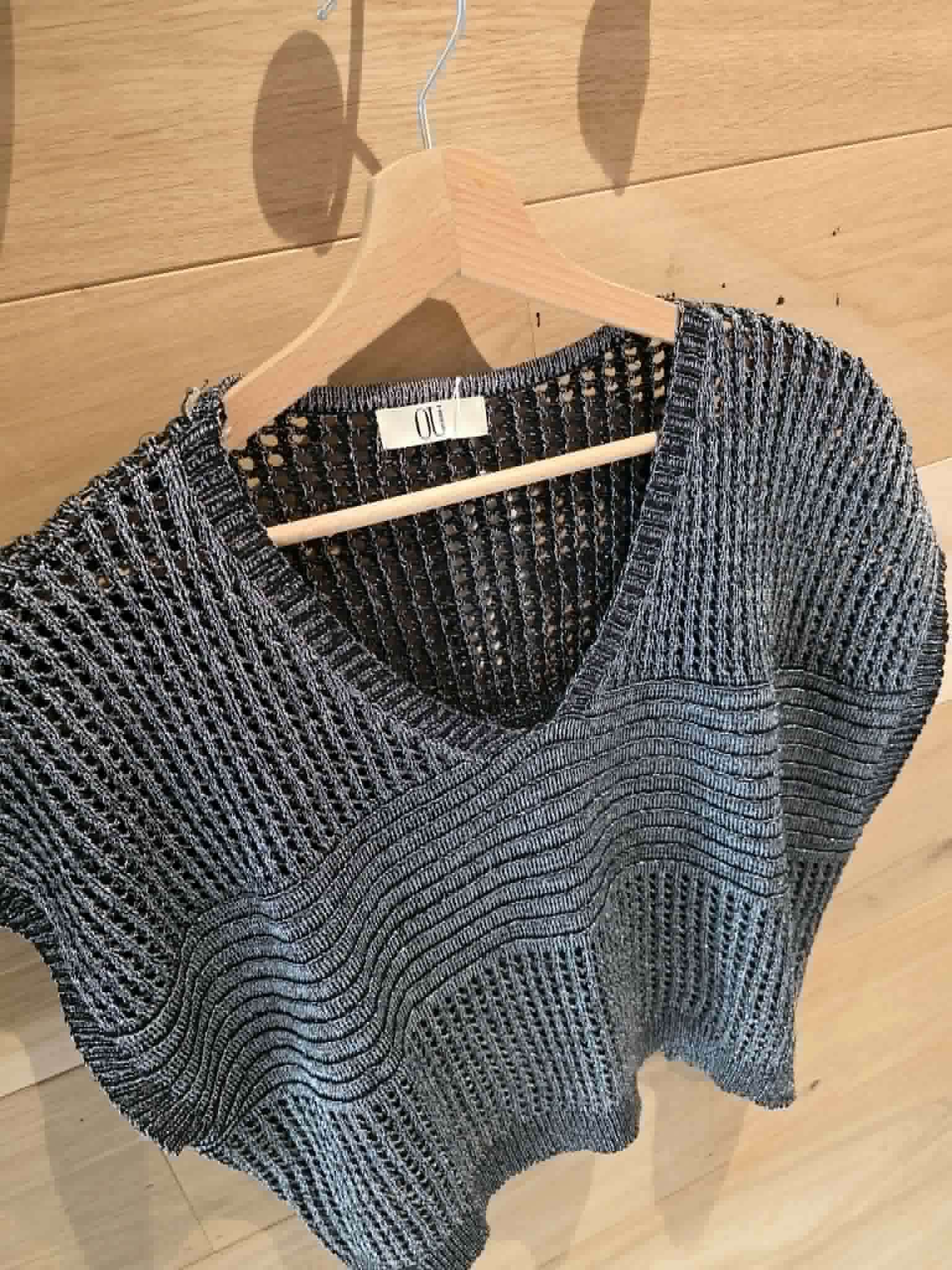 Blouse crochet Rodriga - Anthracite – Image 2
