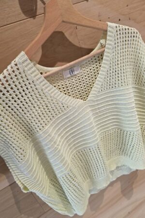 Blouse crochet Rodriga - Jaune pâle
