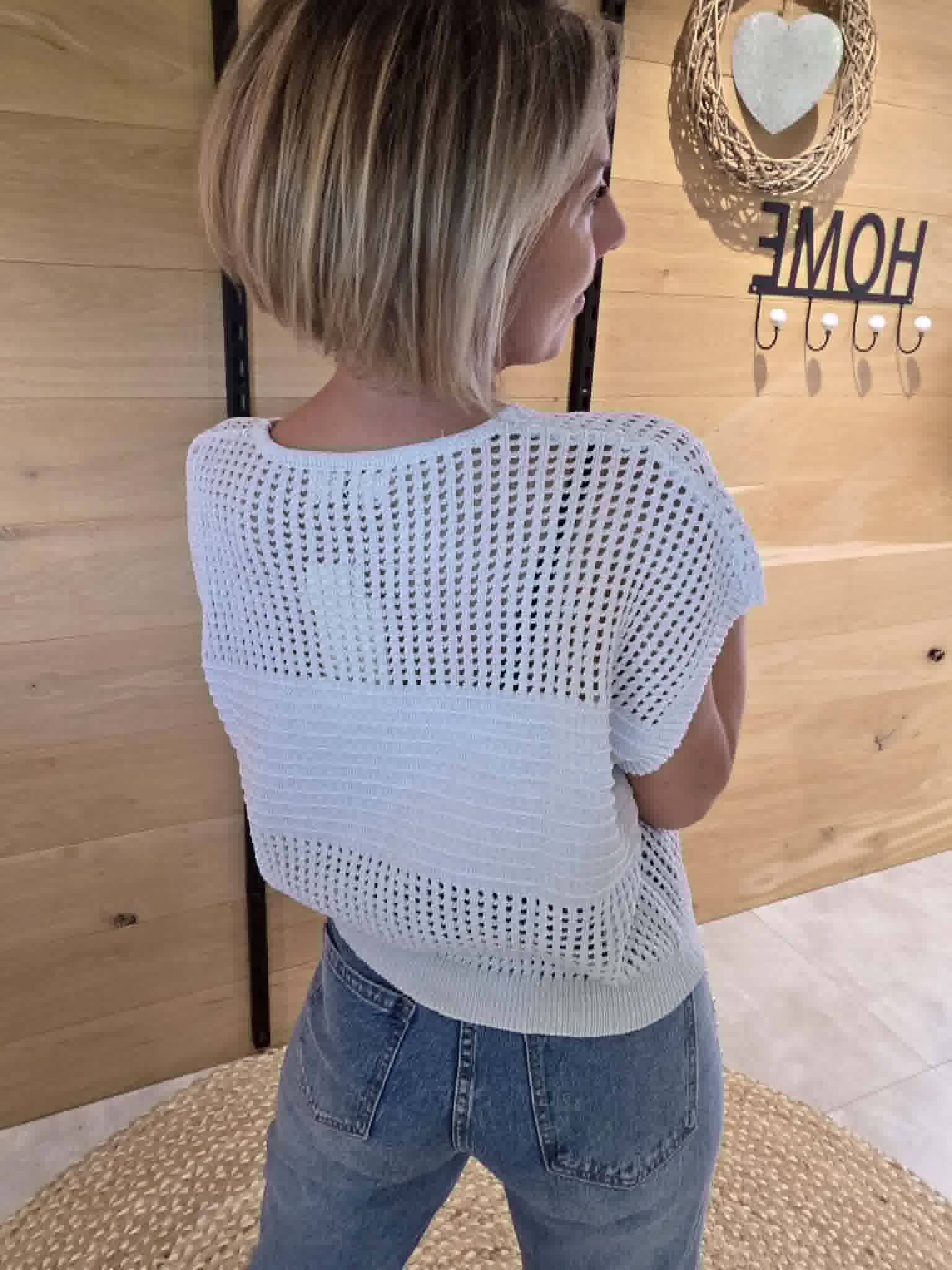 Blouse crochet Rodriga - Blanc – Image 2
