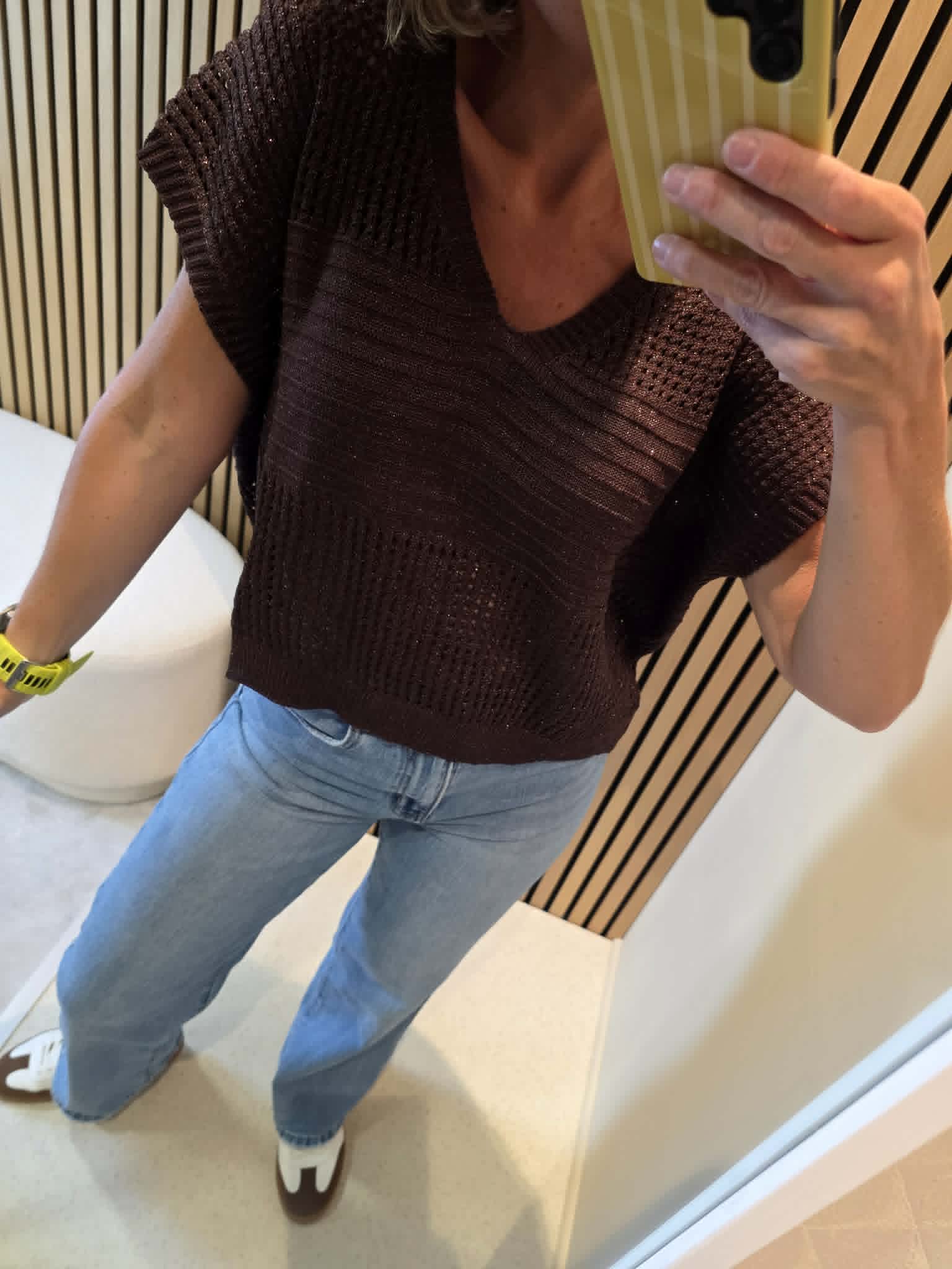 Blouse crochet Rodriga - Marron – Image 4