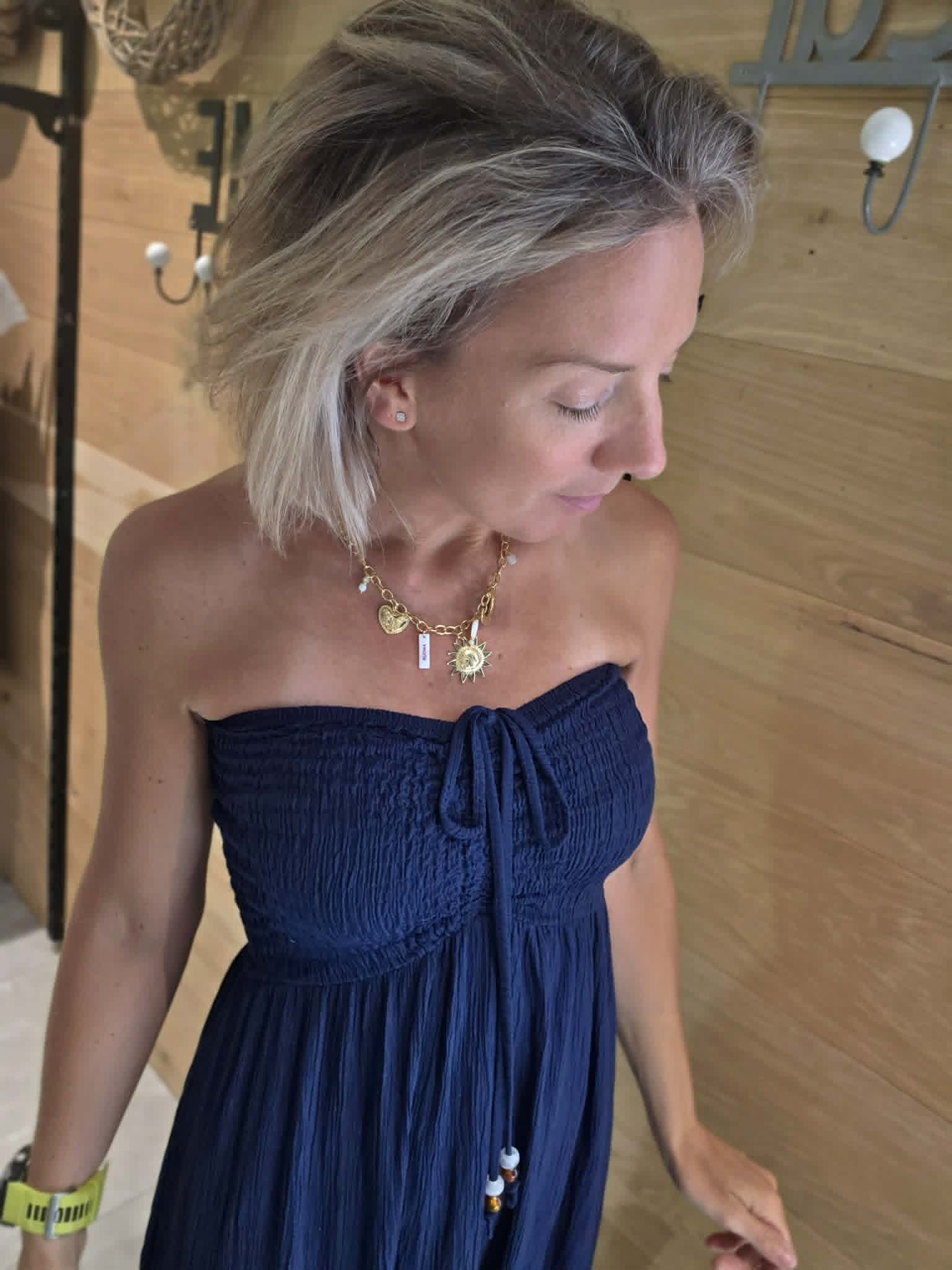 Robe Bustier - Bleu marine – Image 5