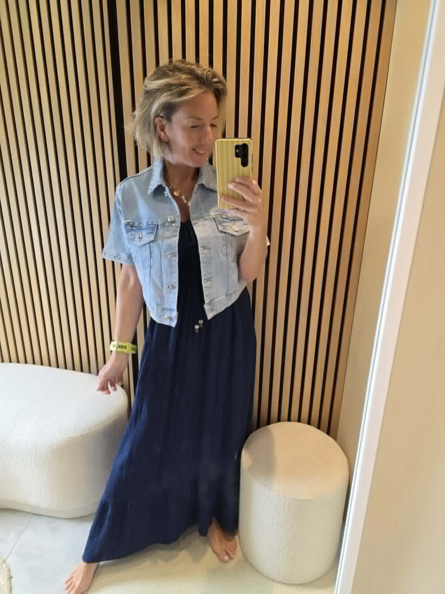 Robe Bustier - Bleu marine – Image 4