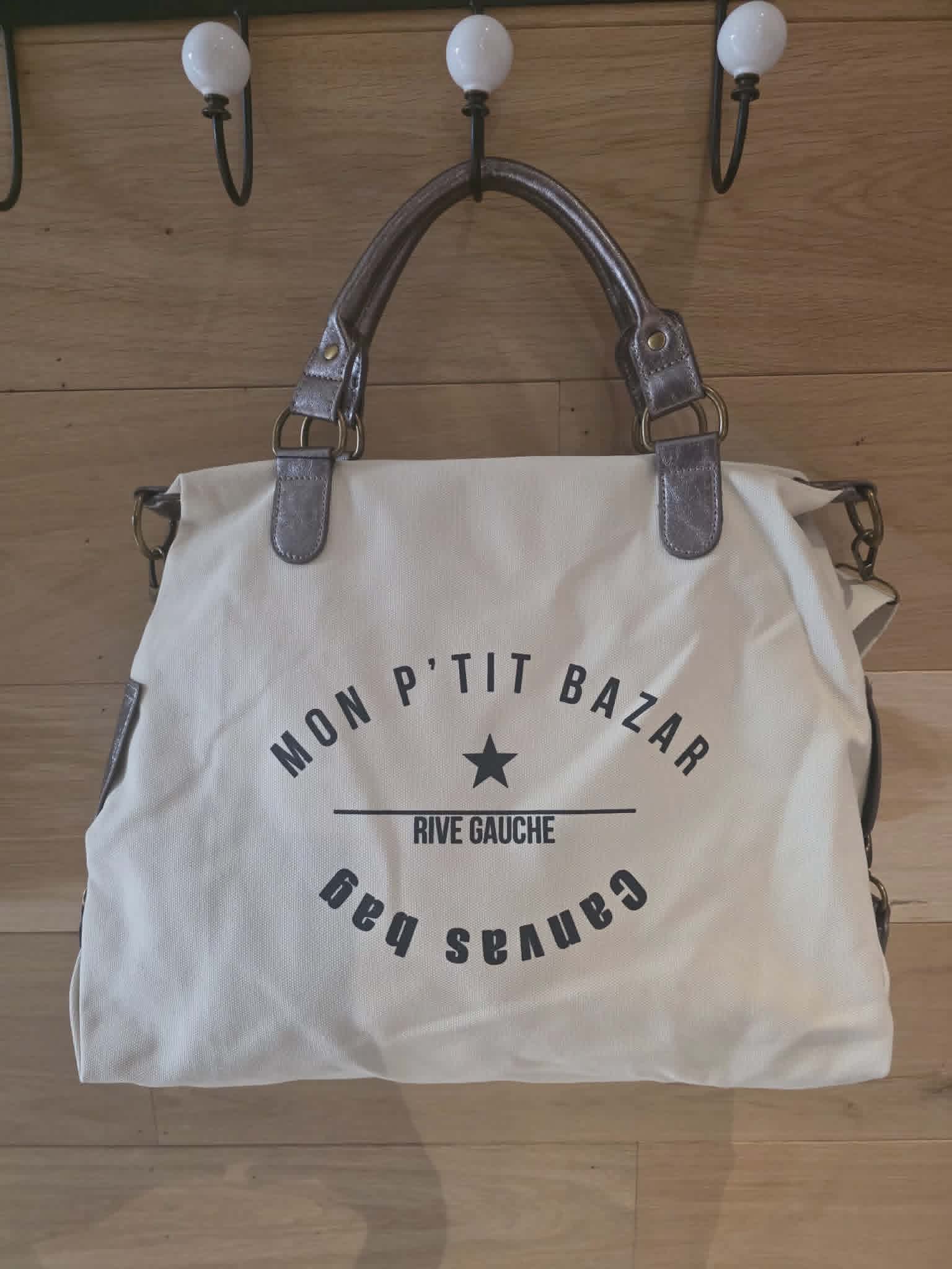 Sac "Mon p'tit bazar" - Beige