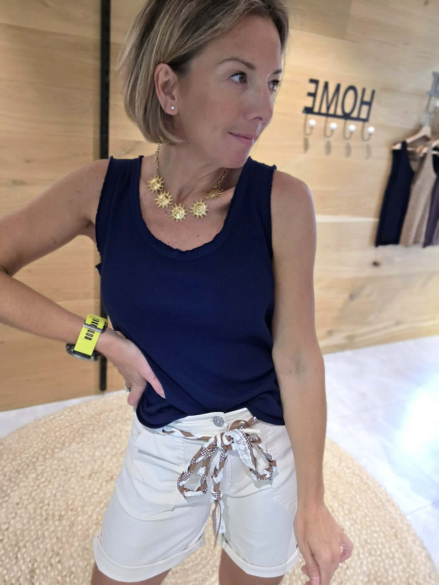 Débardeur Uni - Bleu marine – Image 2