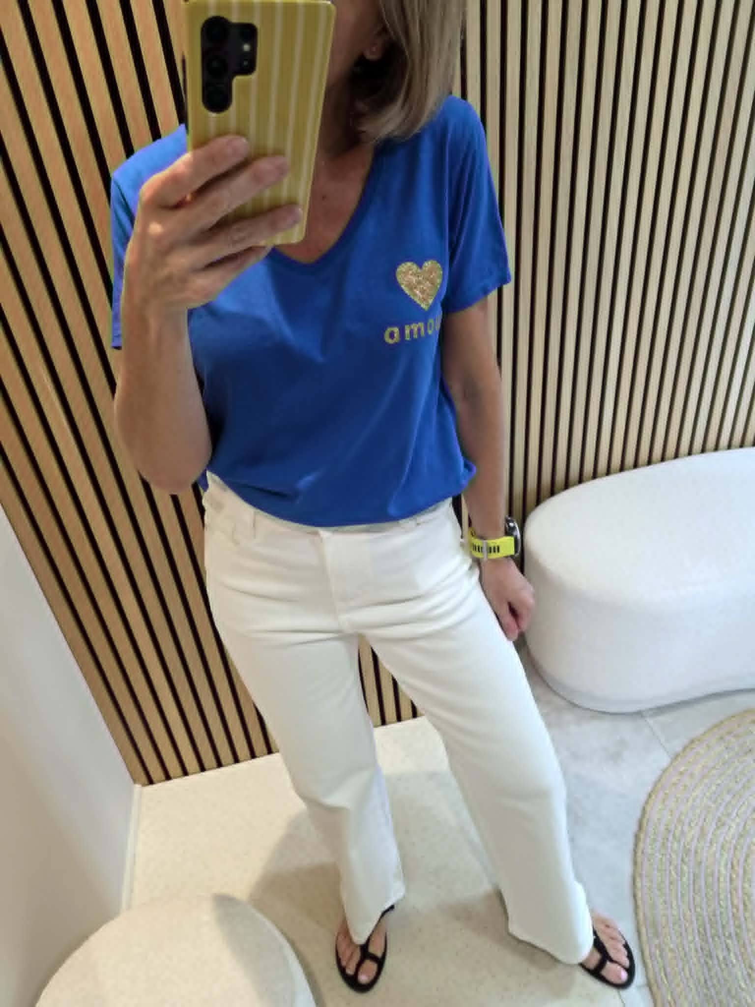 Pantalon coupe droite - Écru