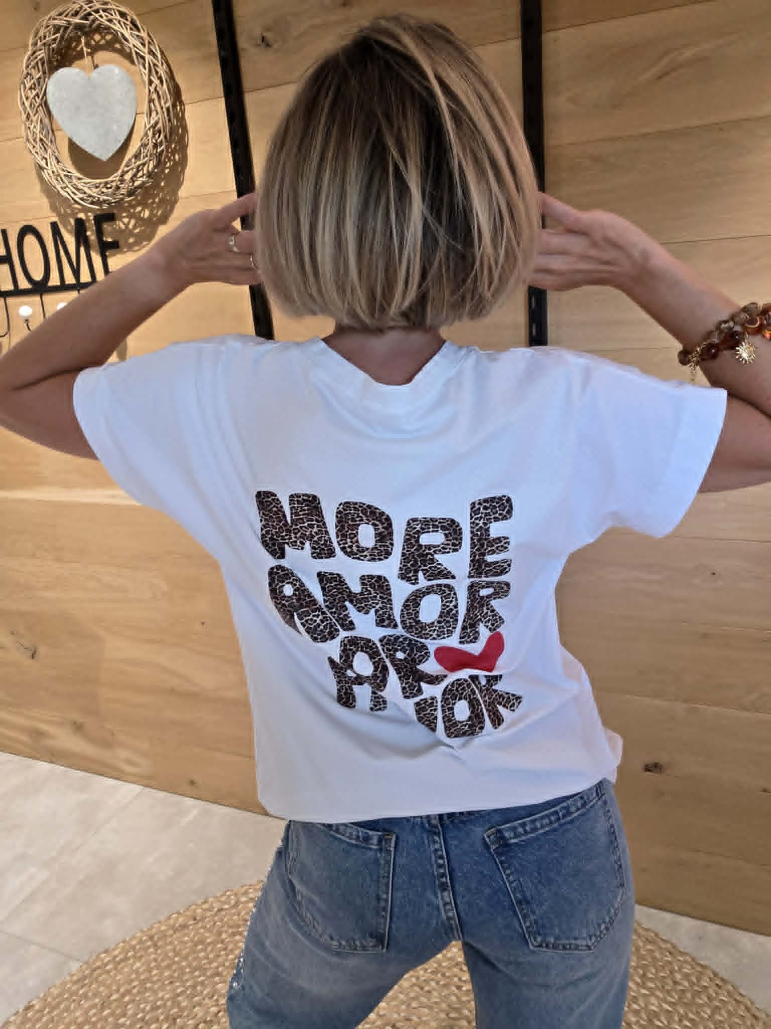 T-shirt "More amor por favor" - Blanc – Image 2