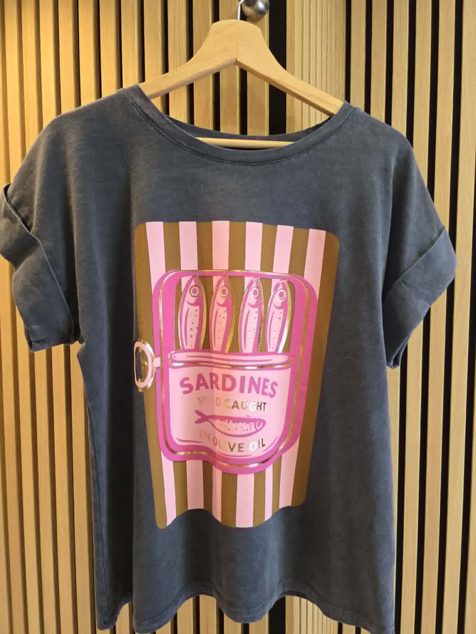 T-shirt Sardines - Anthracite – Image 2