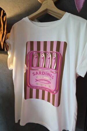 T-shirt Sardines - Blanc