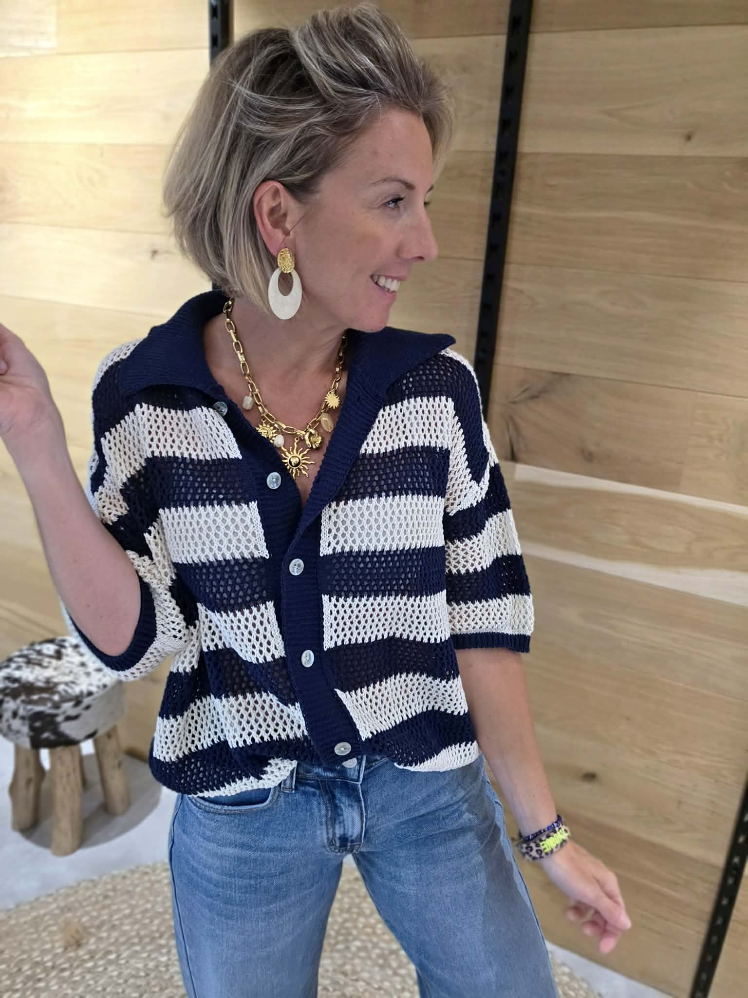 Gilet Carine - Bleu marine