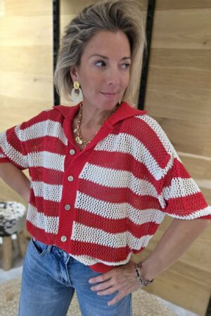 Gilet Carine - Rouge