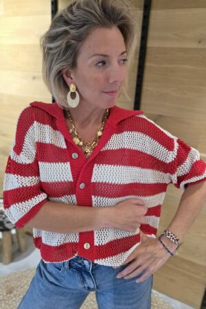 Gilet Carine - Rouge