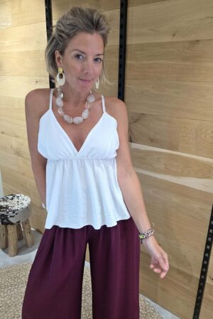 Pantalon fluide Ernestine - Bordeaux