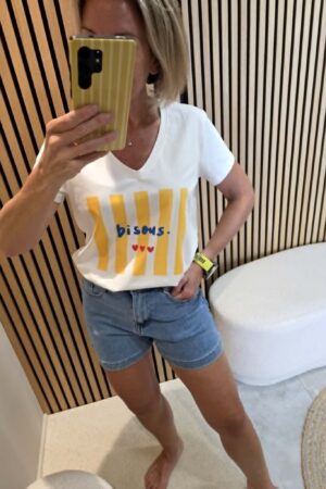 T-shirt Bisous - Blanc