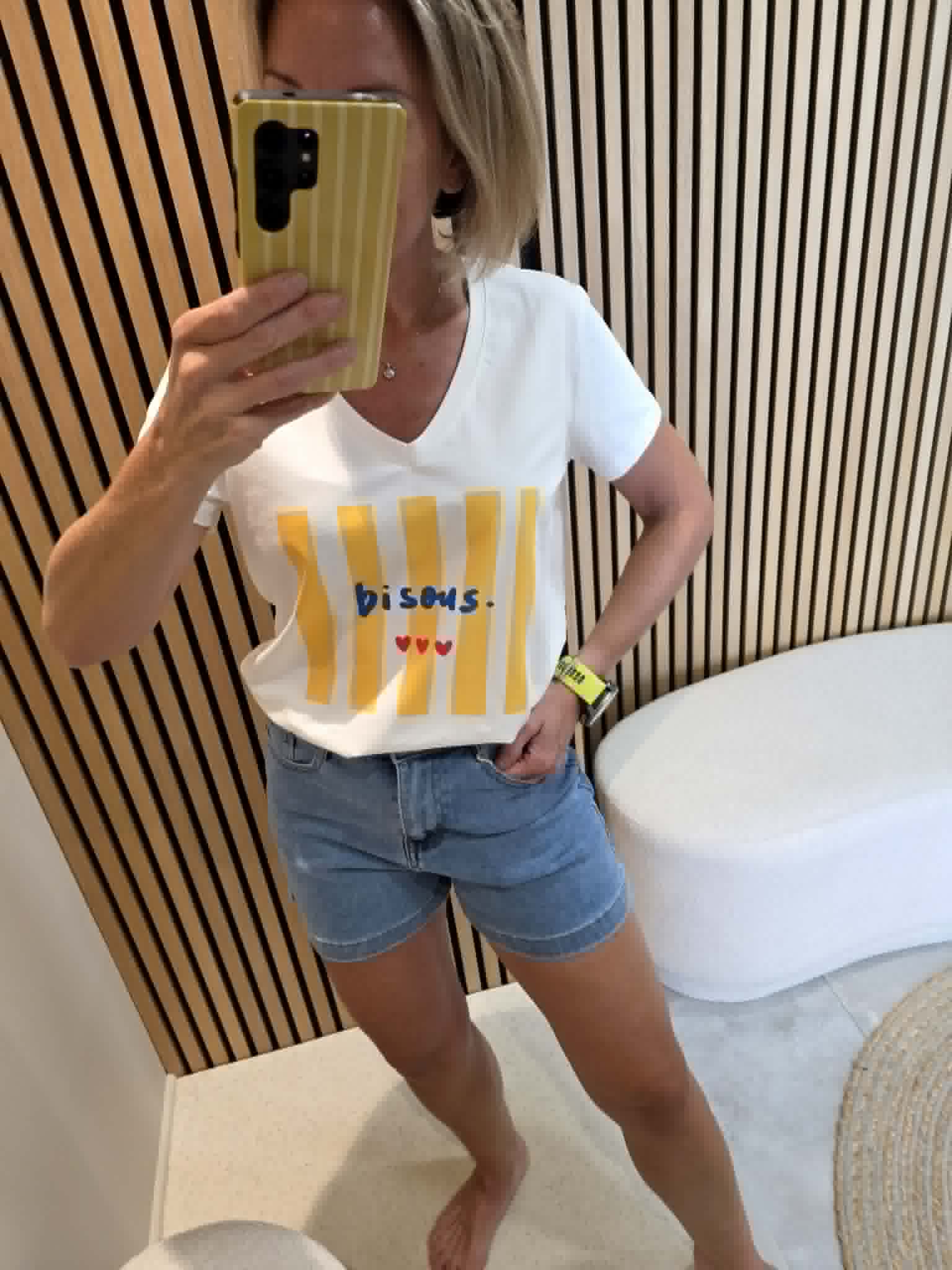 T-shirt Bisous - Blanc