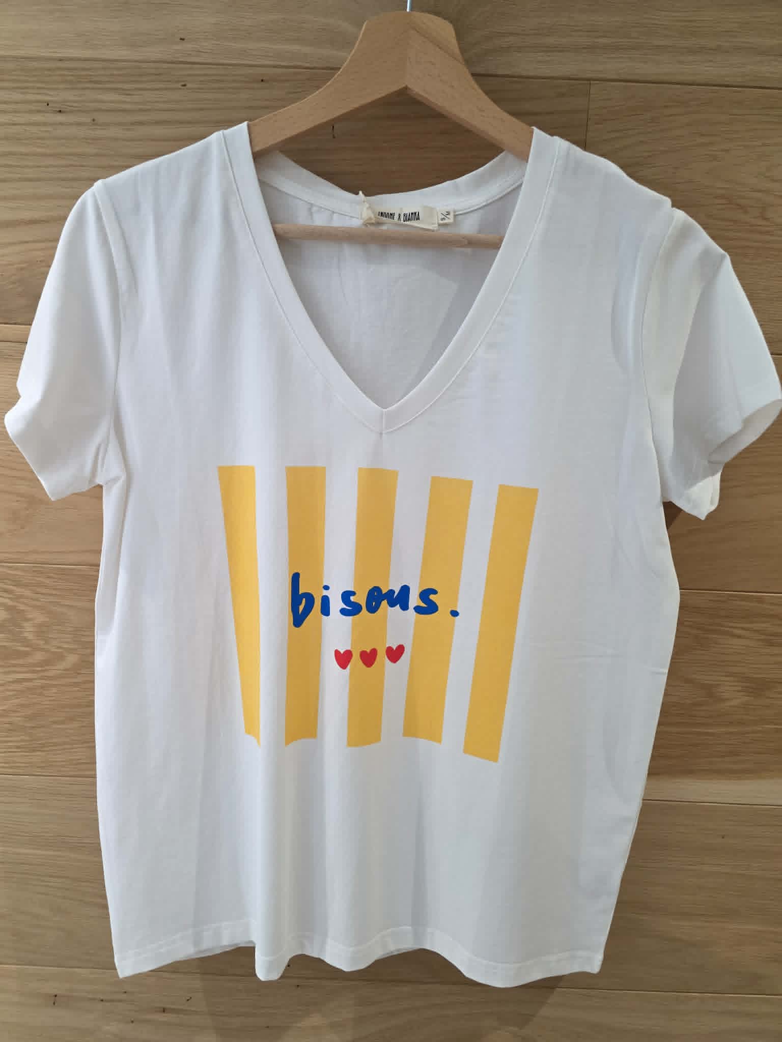 T-shirt Bisous - Blanc – Image 2