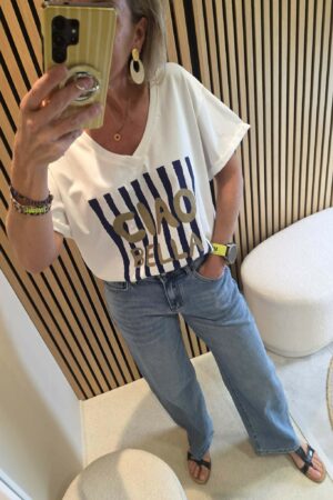 T-shirt Ciao Bella - Bleu marine
