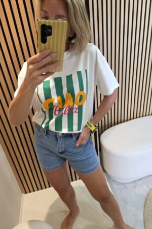 T-shirt Ciao Bella - Blanc