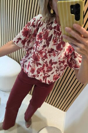 Pantalon coupe droite - Brique