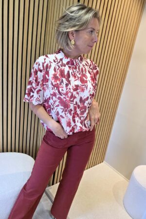 Pantalon coupe droite - Brique