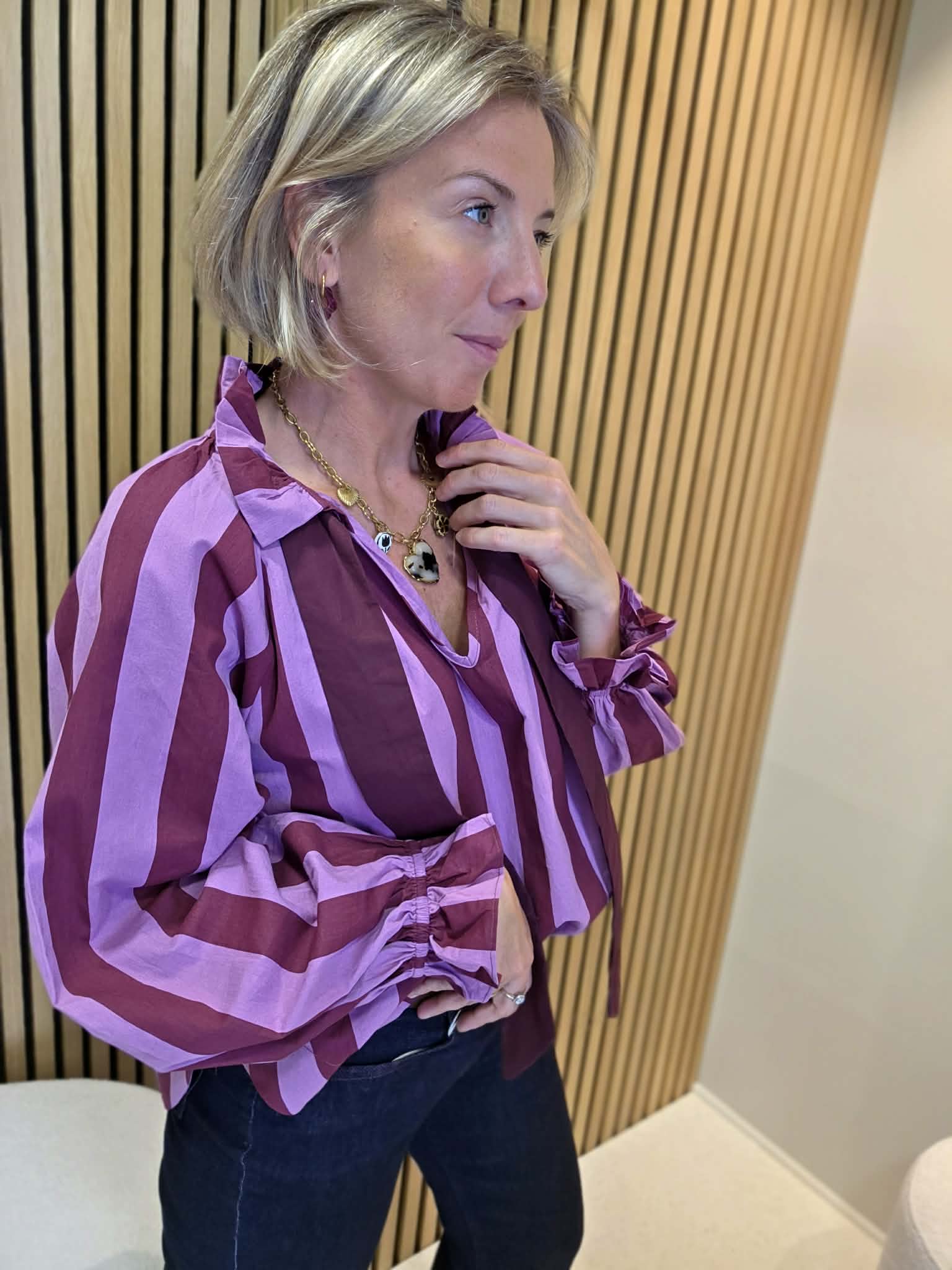 Blouse Hélyne - Prune – Image 2