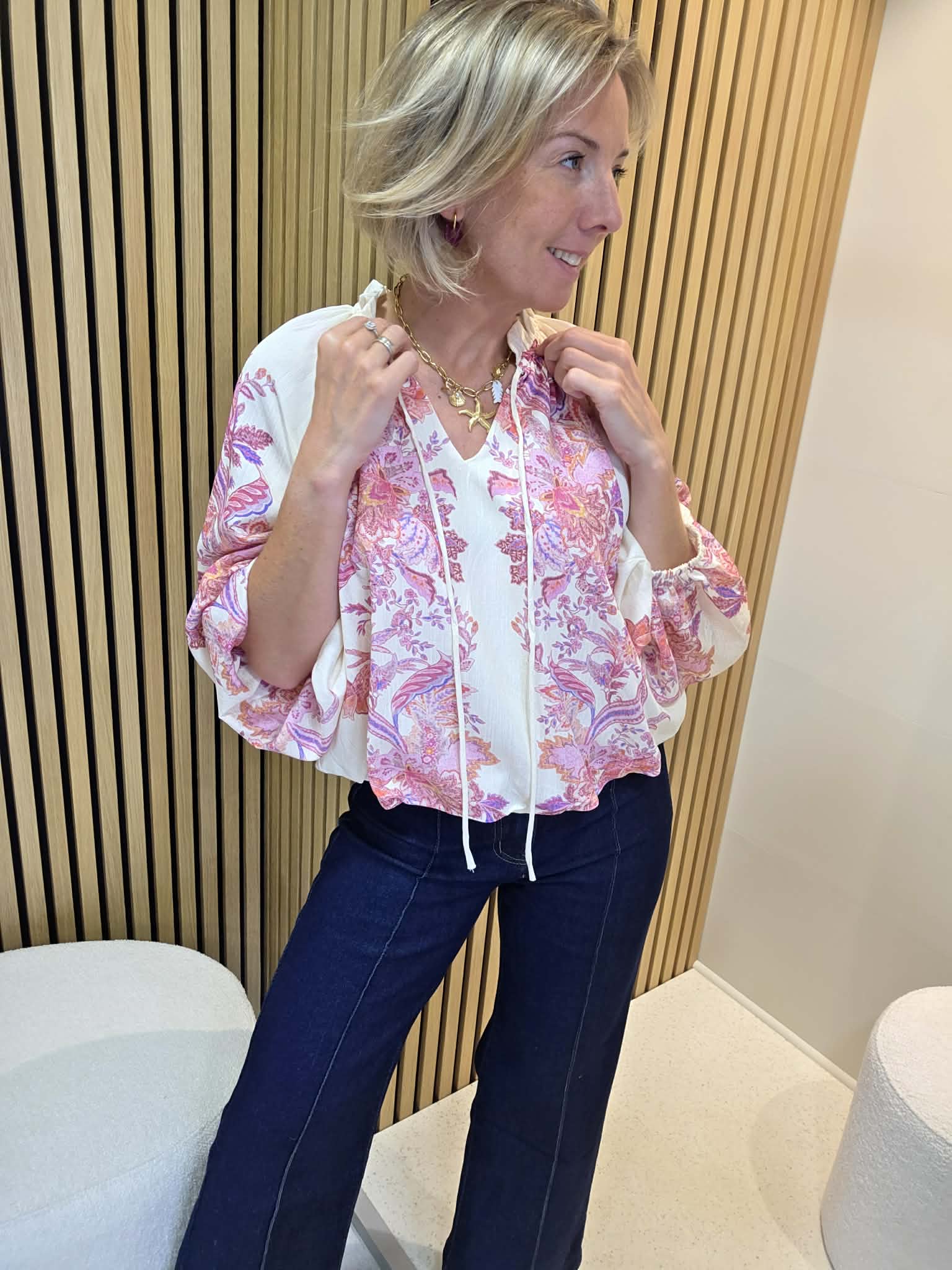 Jeans 7/8 droit - Bleu brut – Image 3