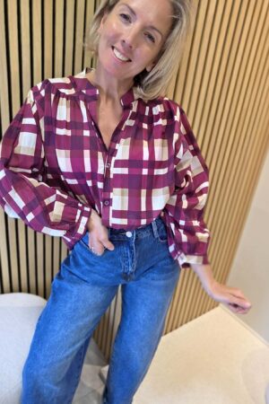 Chemise Caro - Bordeaux