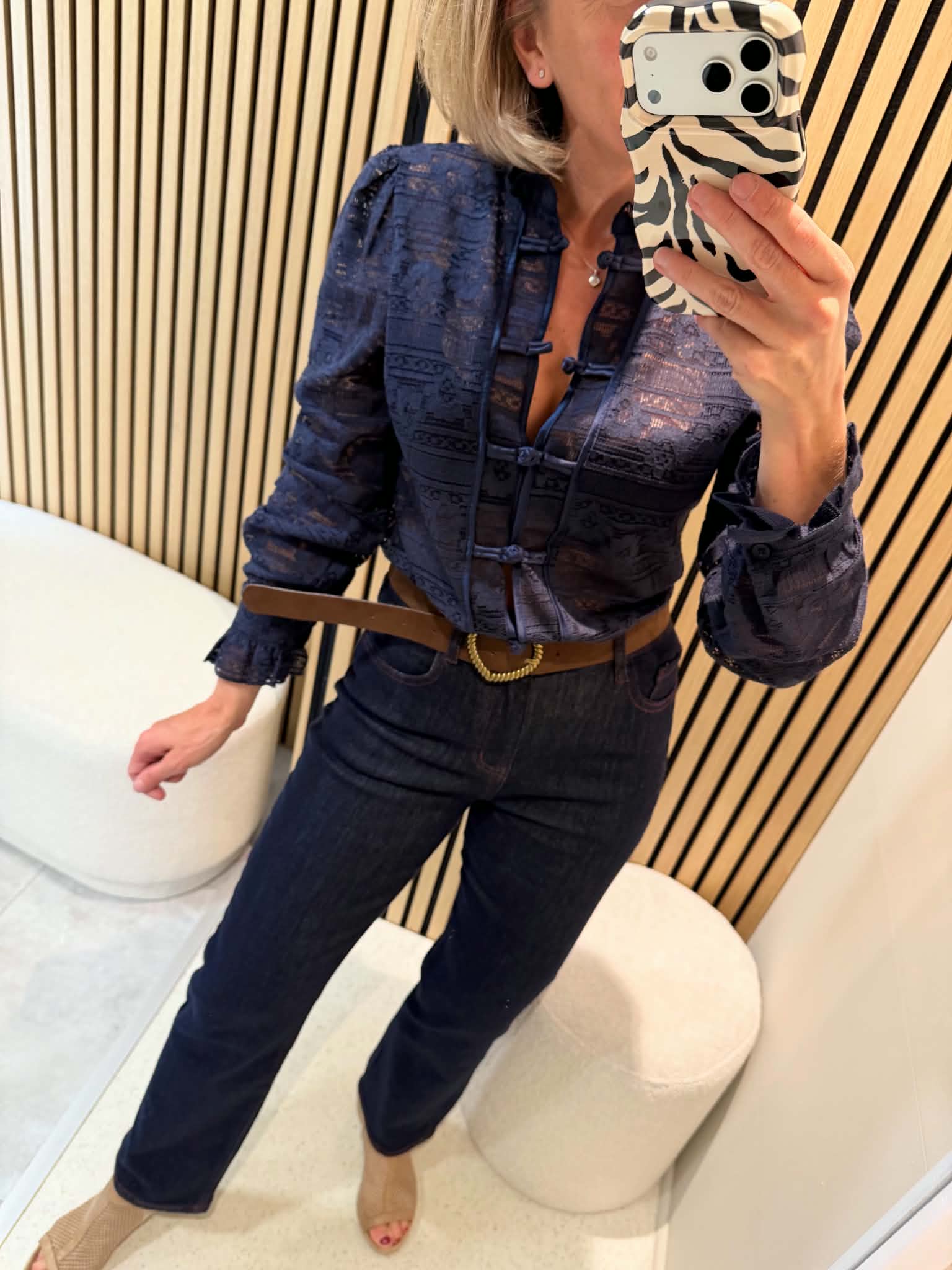 Chemisier Vany - Bleu marine – Image 2