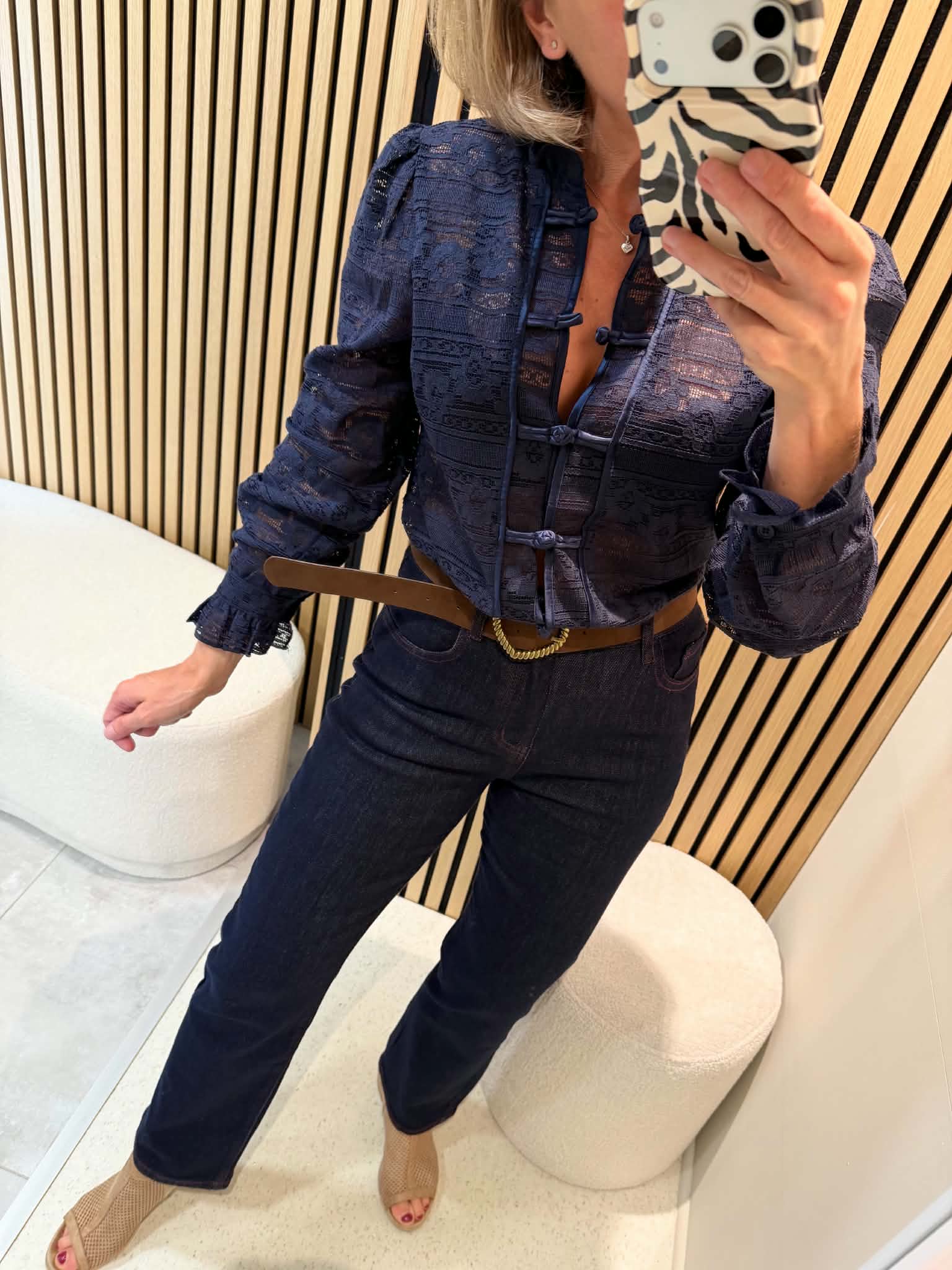 Chemisier Vany - Bleu marine