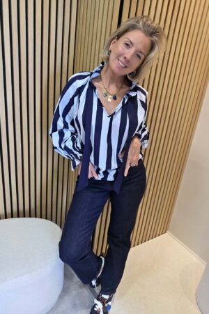 Jeans droit - Bleu brut - Ceinture Coeur