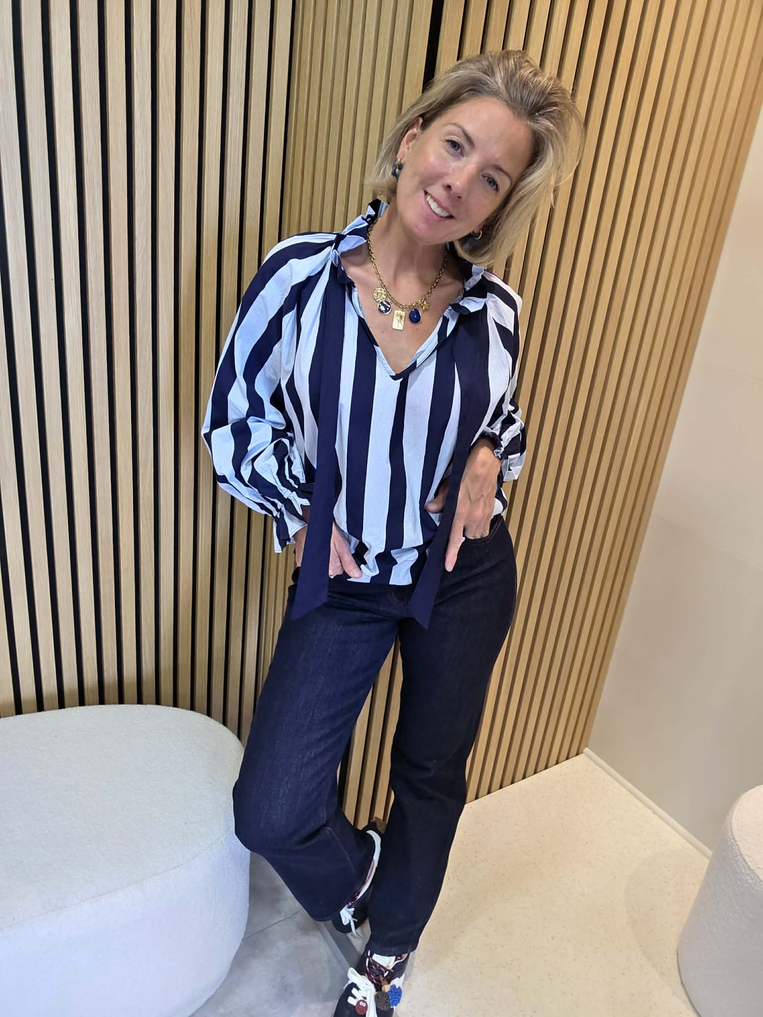 Jeans droit - Bleu brut - Ceinture Coeur