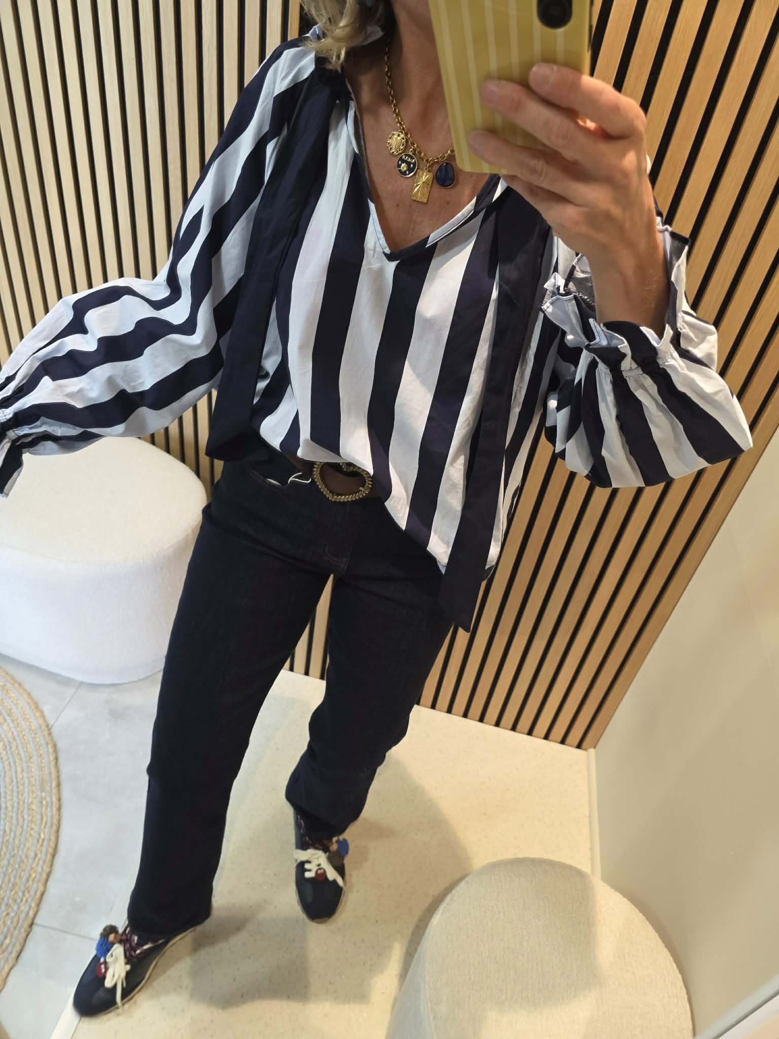 Jeans droit - Bleu brut - Ceinture Coeur – Image 2