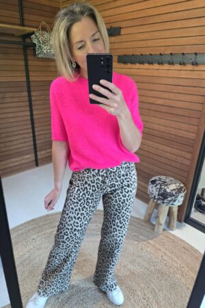 Pantalon Léopard & Strass