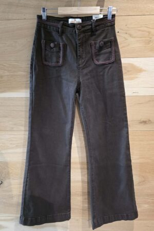 Pantalon coupe Flare - Marron foncé
