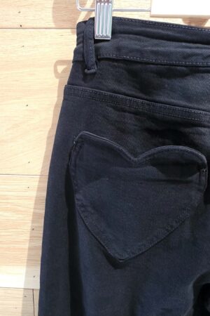 Pantalon Noir - Poches Coeurs