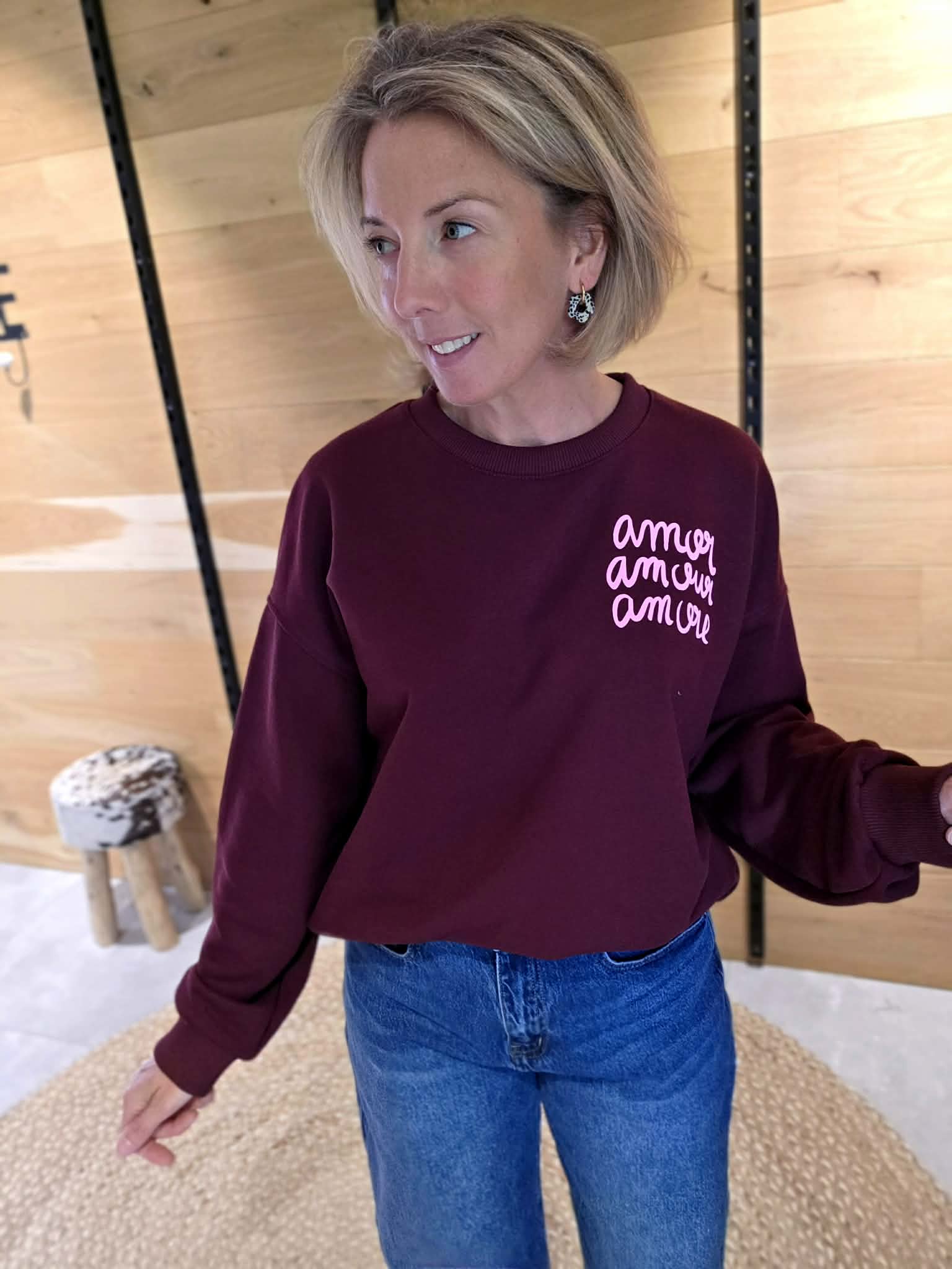 Sweat Amor - Bordeaux – Image 3