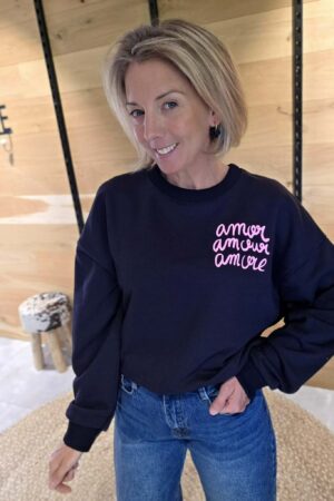 Sweat Amor - Bleu marine