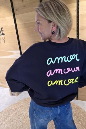 Sweat Amor - Bleu marine