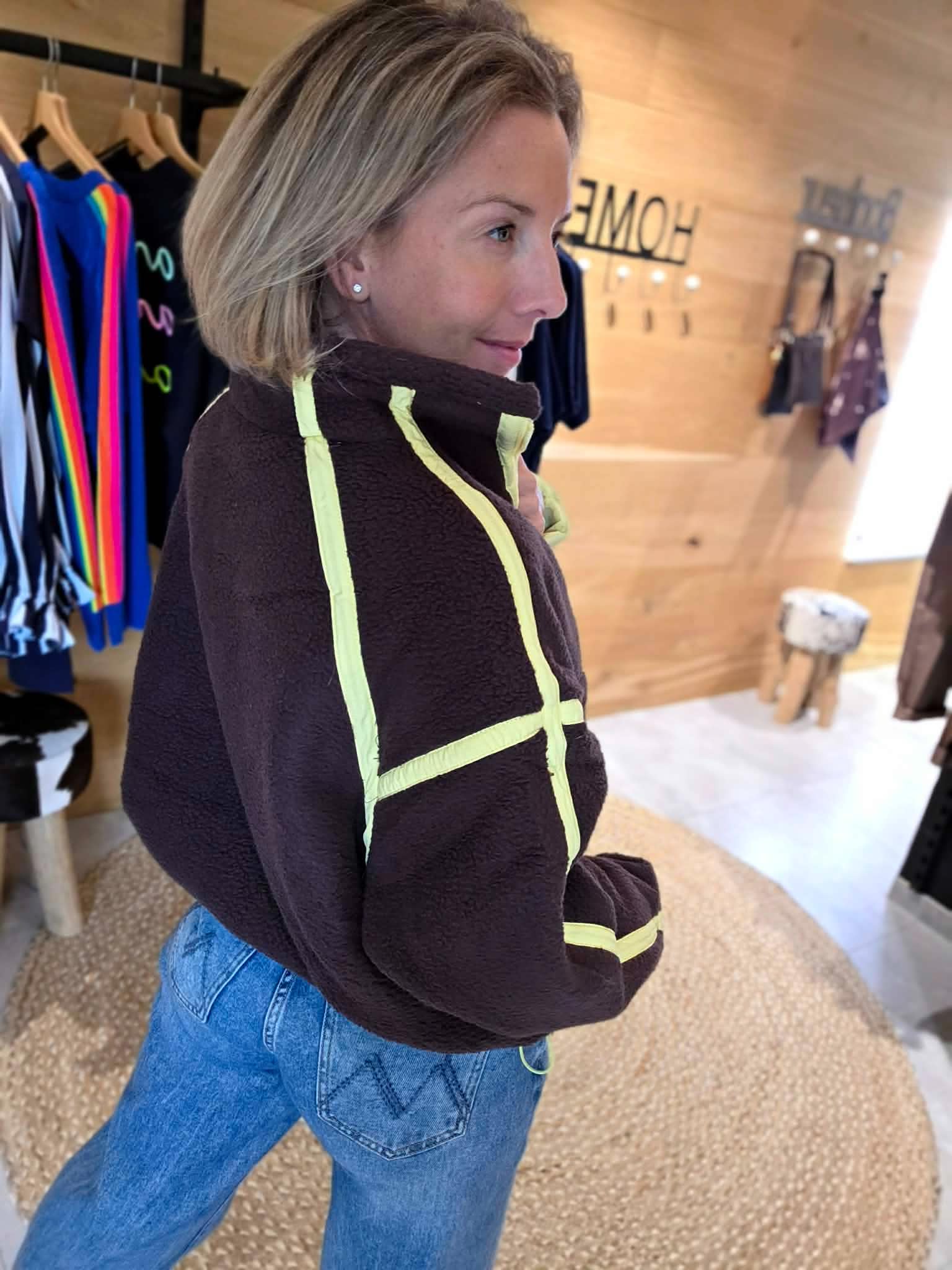 Polaire zippé Ellen - Marron/Jaune – Image 4