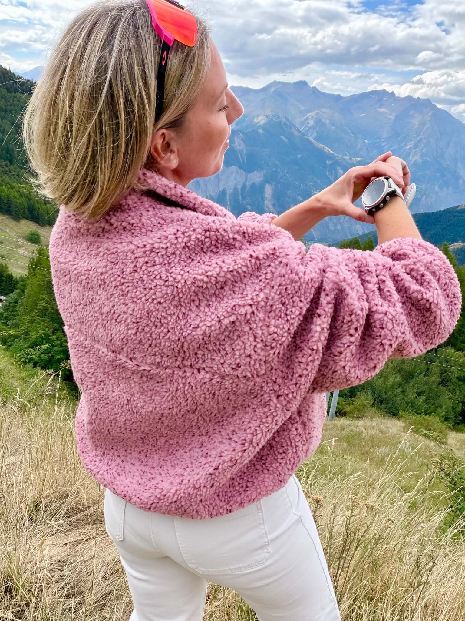 Polaire zippé Rose moucheté – Image 6