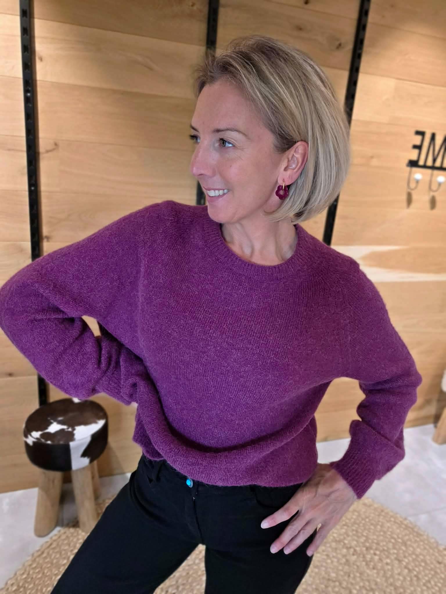 Pull Baby Alpaga - Mauve – Image 2
