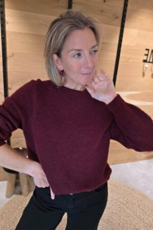 Pull Baby Alpaga - Bordeaux