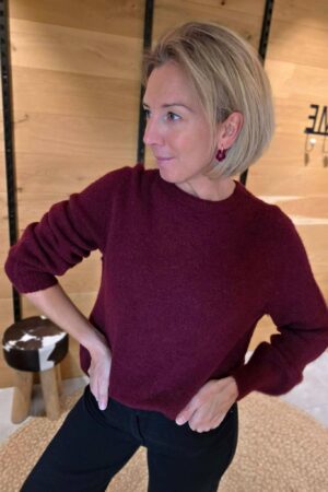 Pull Baby Alpaga - Bordeaux